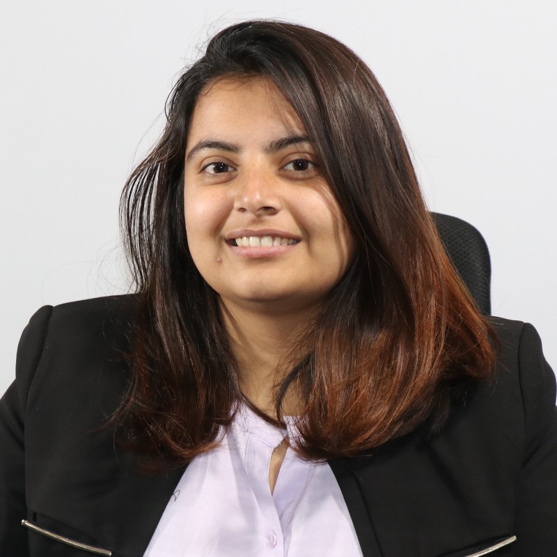 Portrait of Rashmi Bhattarai in a black blazer